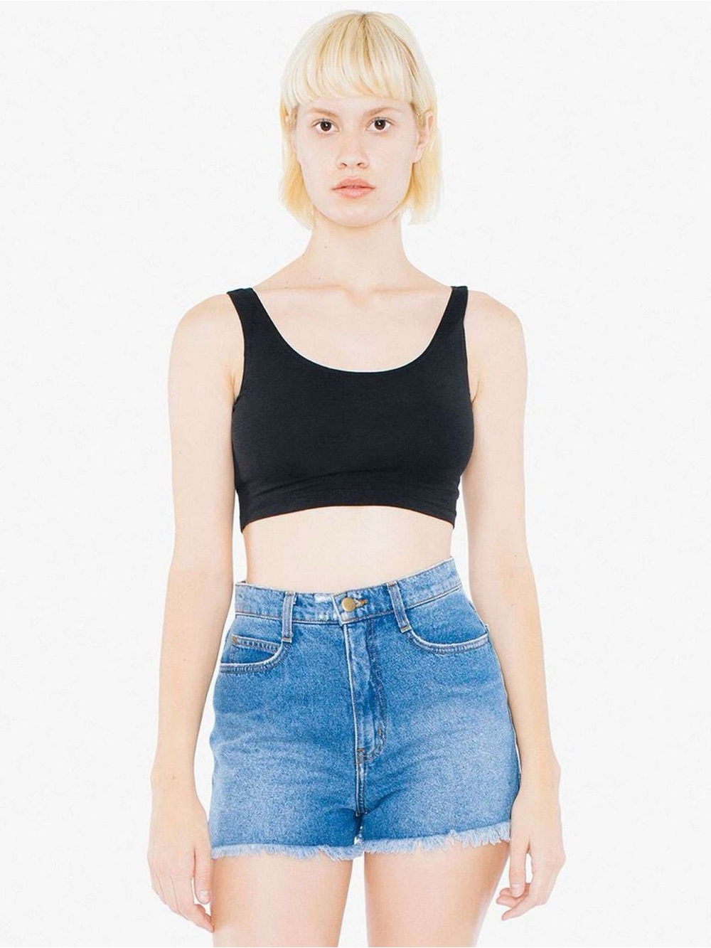 American Apparel Black Cropped Tank (M)